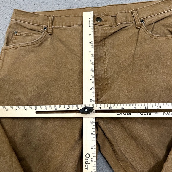 Dickies Pants Mens 38x30 Brown Carpenter Canvas Work Wear Cotton Stretch Adult - Picture 6 of 12